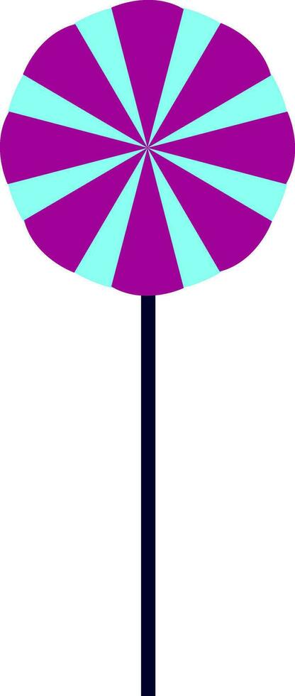 Spiral-shaped purple-colored lollipopCandy vector or color illustration
