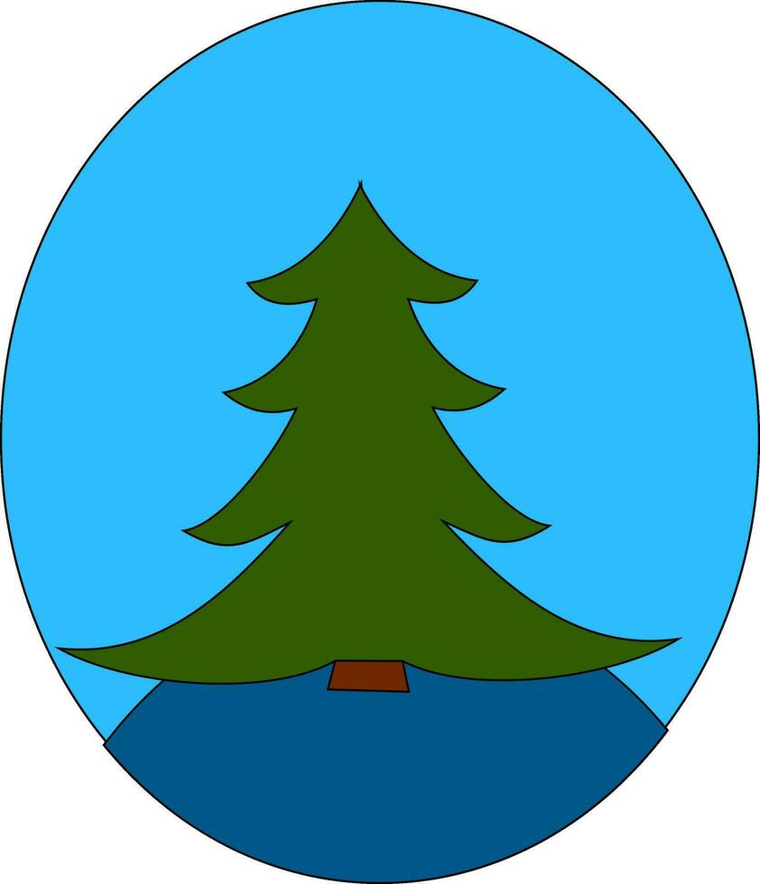 A spruce treeXmas tree vector or color illustration