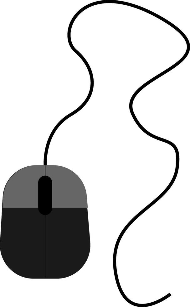 Image of computer mouse, vector or color illustration.