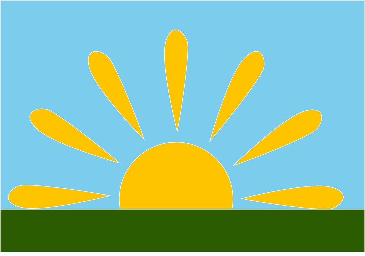 Sun, vector or color illustration.