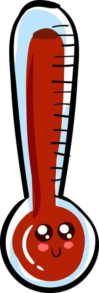 Cute thermometer , vector or color illustration