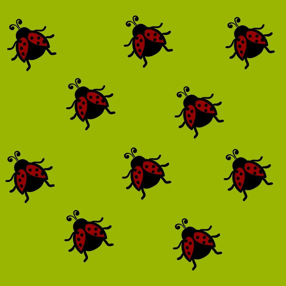 un regular modelo de Cúpula rojo mariquitas, vector o color ilustración