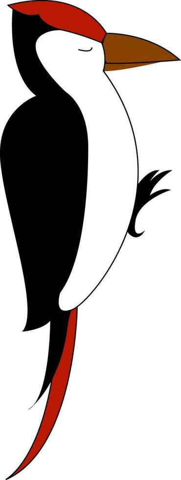clipart de el pájaro carpintero pájaro con ojos cerrado conjunto aislado en blanco antecedentes visto desde el lado, vector o color ilustración