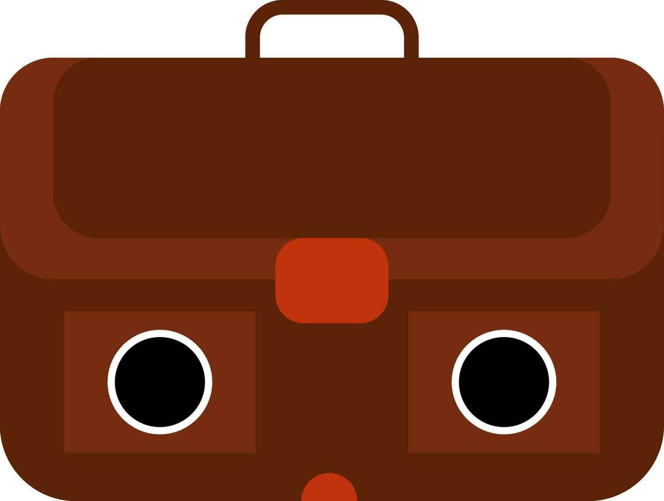 Clipart of a brown office bagBusiness work bag, vector or color illustration