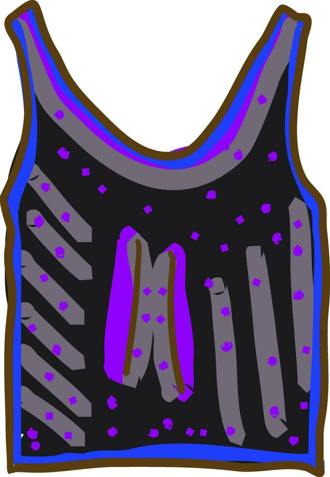 Purple t-shirt, illustration, vector on white background.