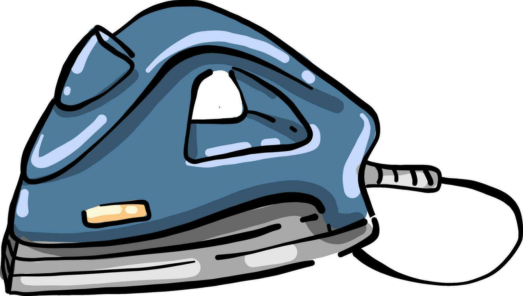 Clothing iron, illustration, vector on white background
