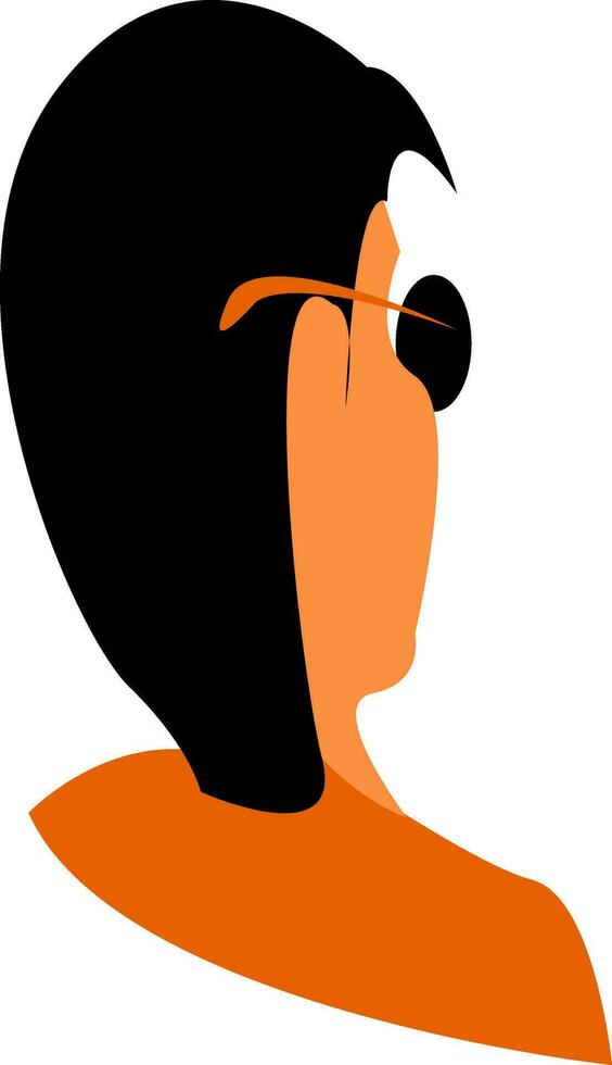 Boy wearing sunglass vector or color illustration