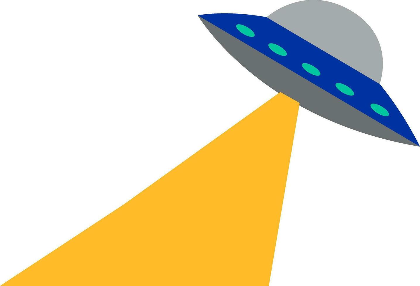 A round dome shaped alien spacecraft known as UFO vector color drawing or illustration