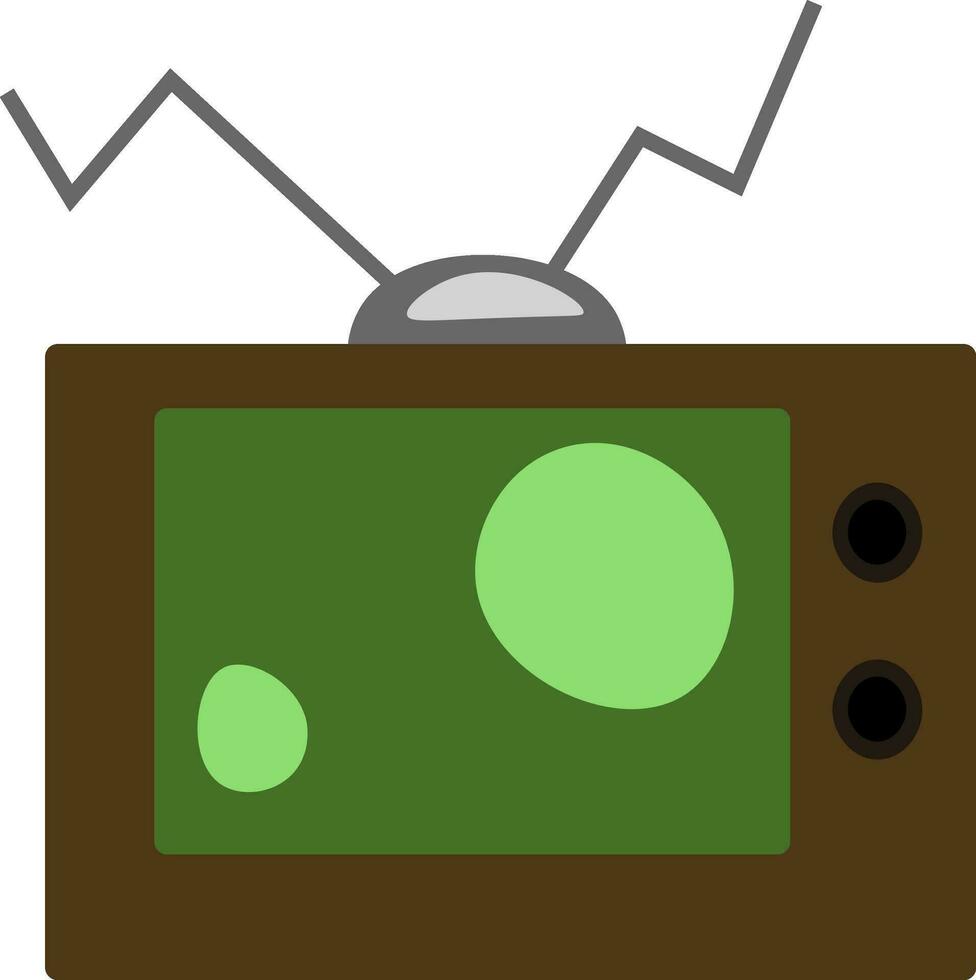 Clipart of an old-fashioned television set vector color drawing or illustration