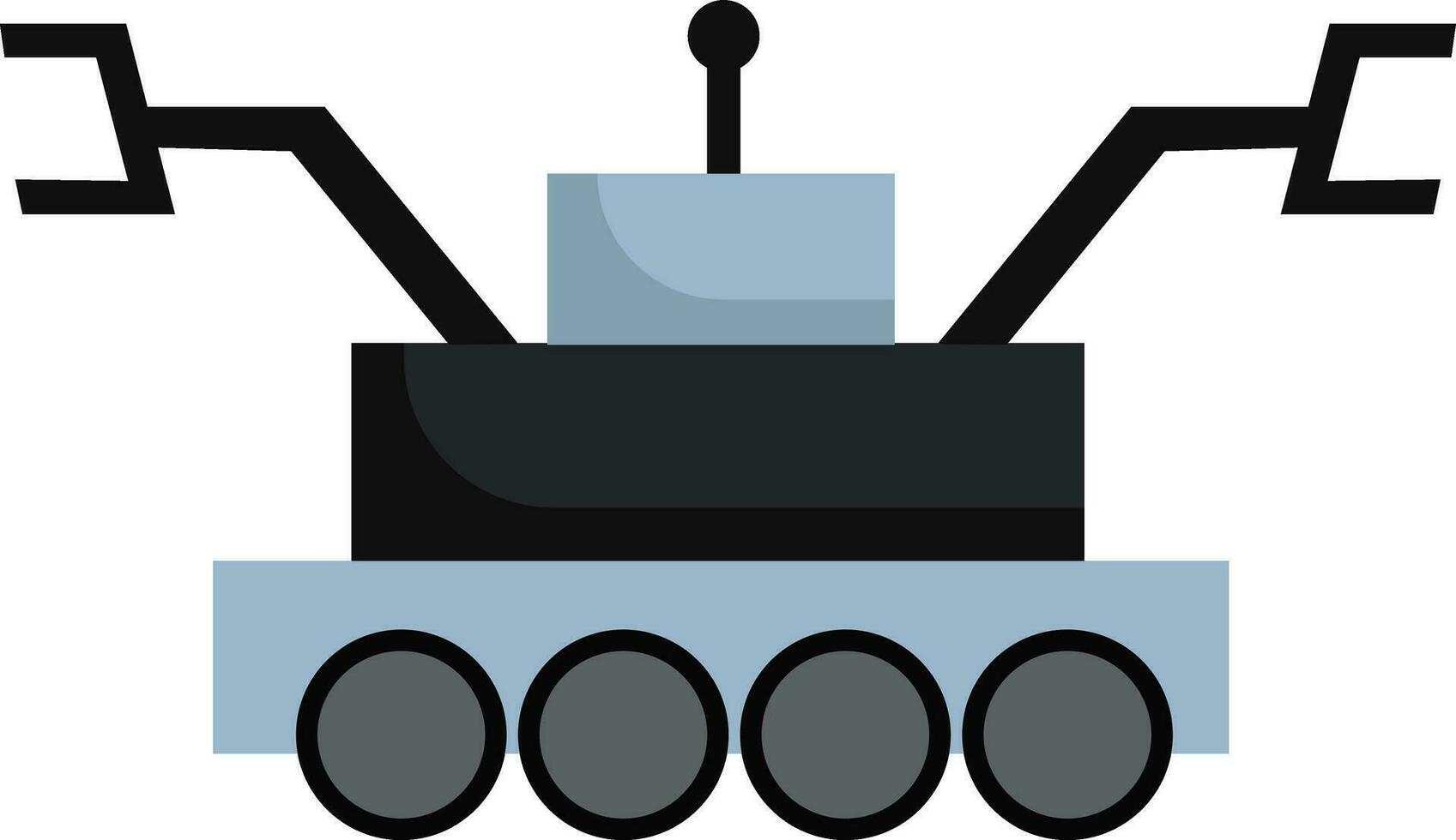 Cartoon picture of a blue-colored rower vehicle vector or color illustration