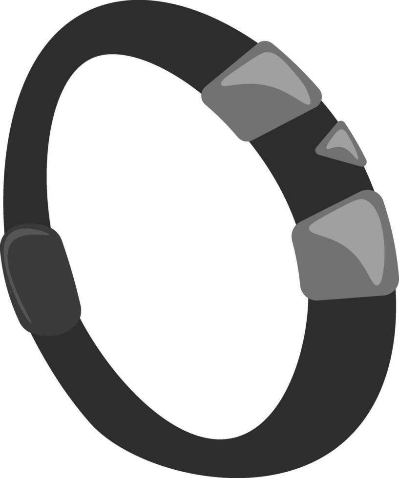 Black-colored cartoon wrist band vector or color illustration