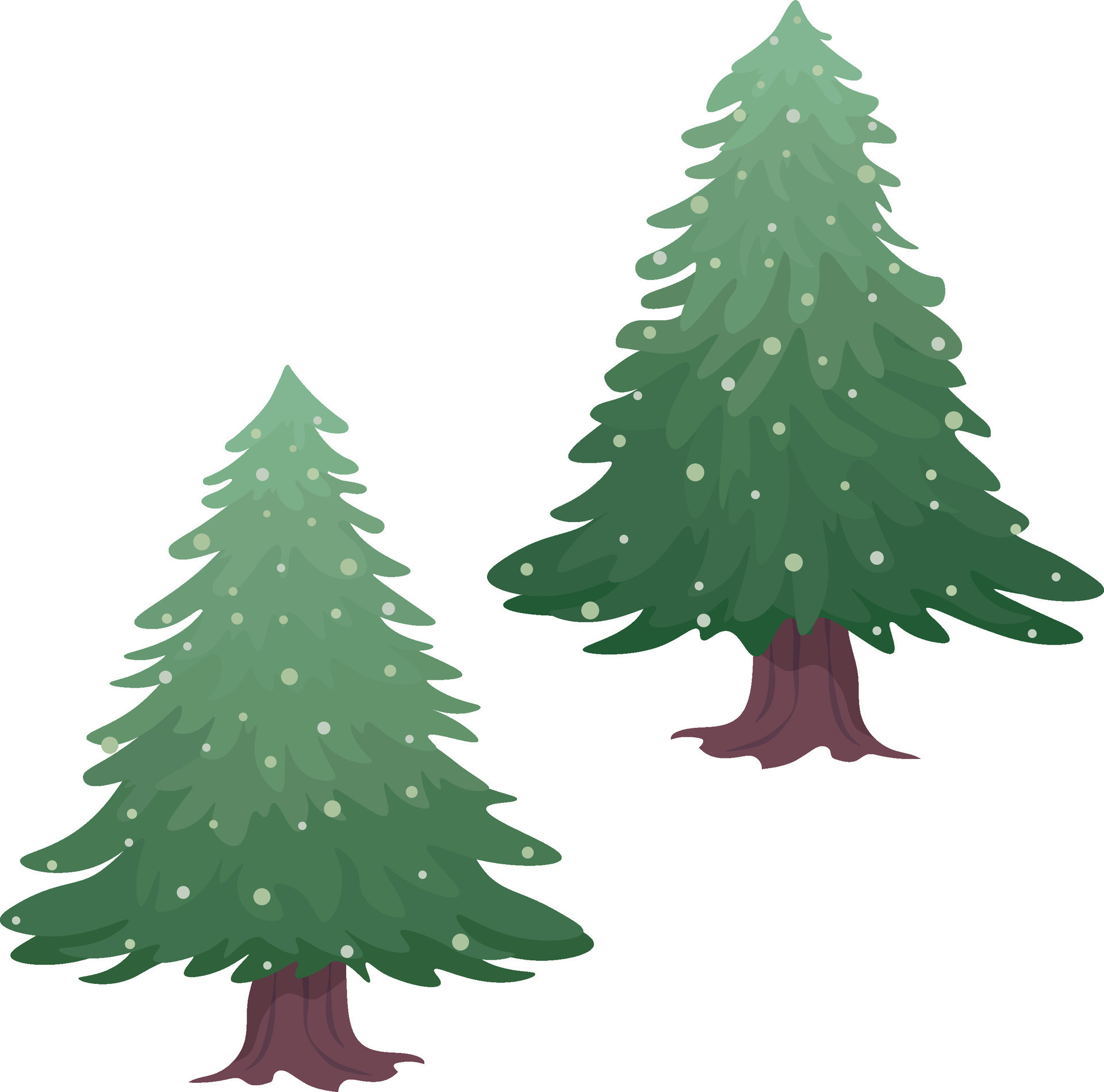 Illustration of a Christmas tree used in decorative design 35034084