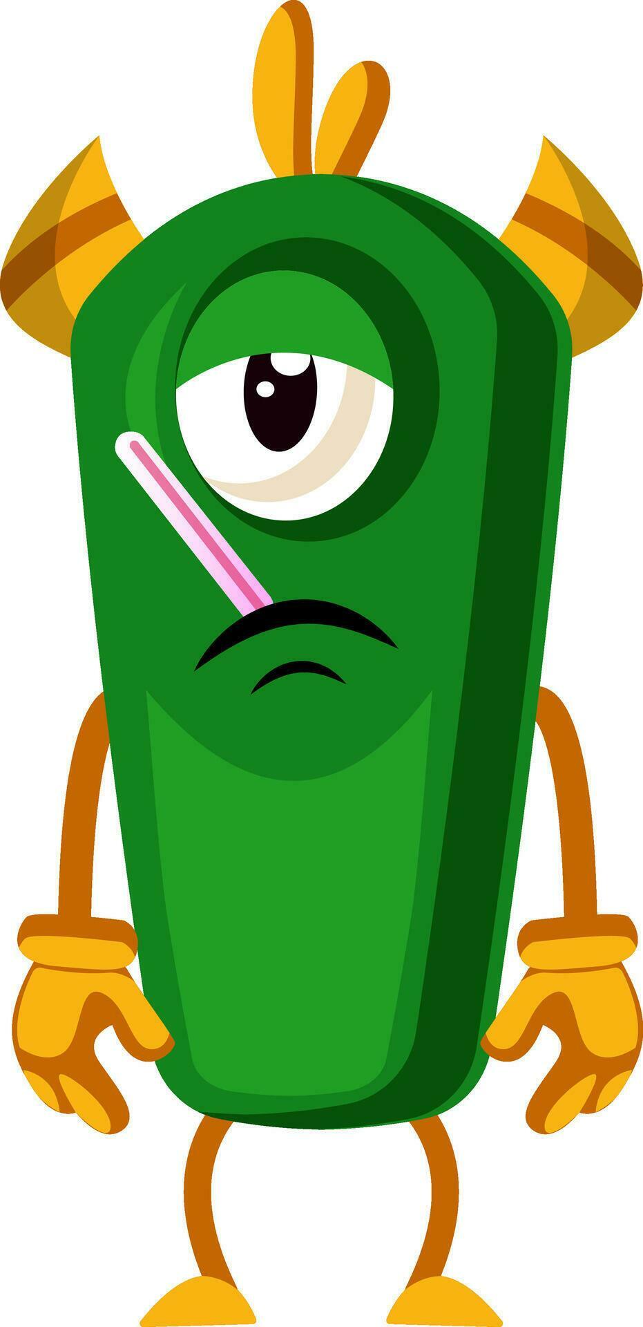 Sick monster, illustration, vector on white background. 35034647 Vector Art at Vecteezy