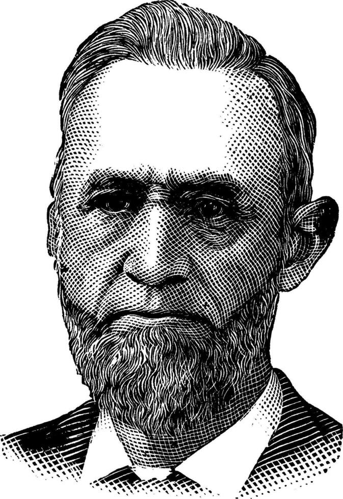 Judge Thomas M. Cooley, vintage illustration vector