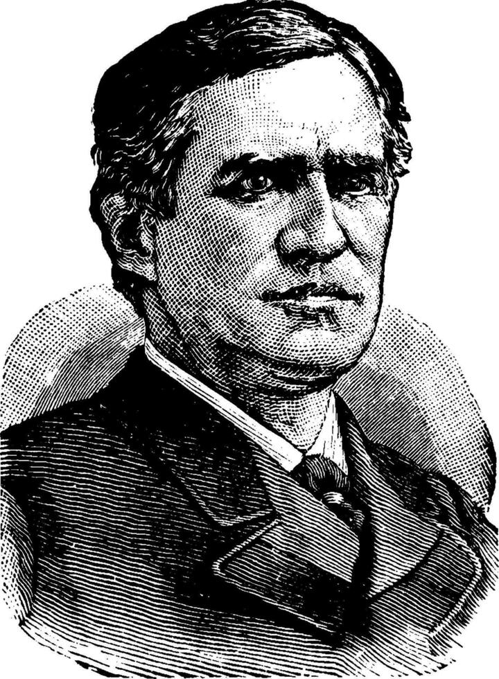 tomas f. bayard, ilustración de la vendimia vector