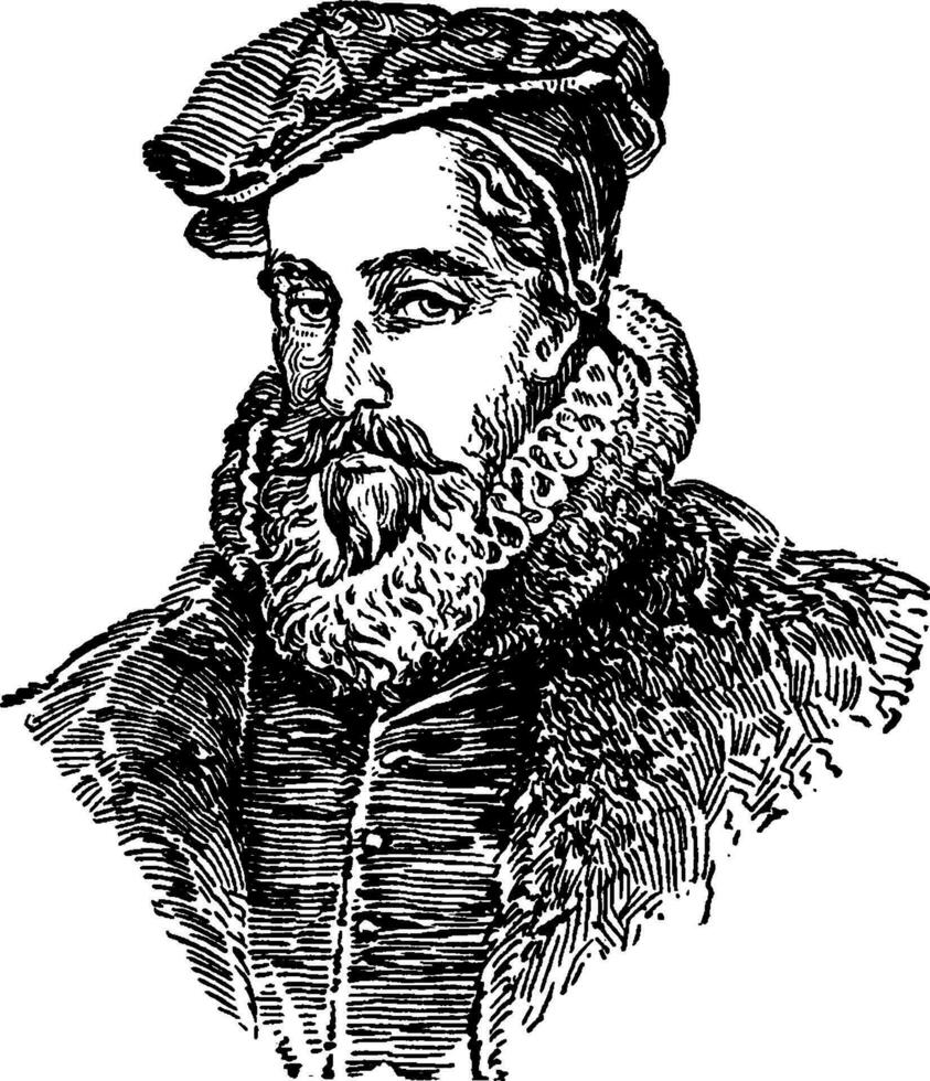 William Cecil, vintage illustration vector