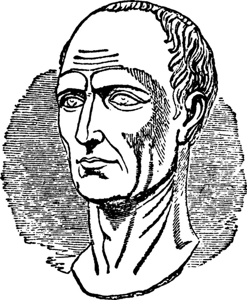 Julius Caesar, vintage illustration vector