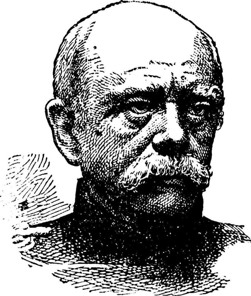 Prince Bismarck, vintage illustration vector