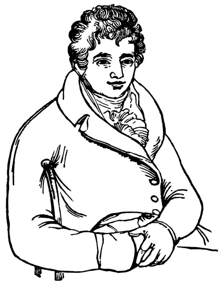 robert fulton, ilustración de la vendimia vector