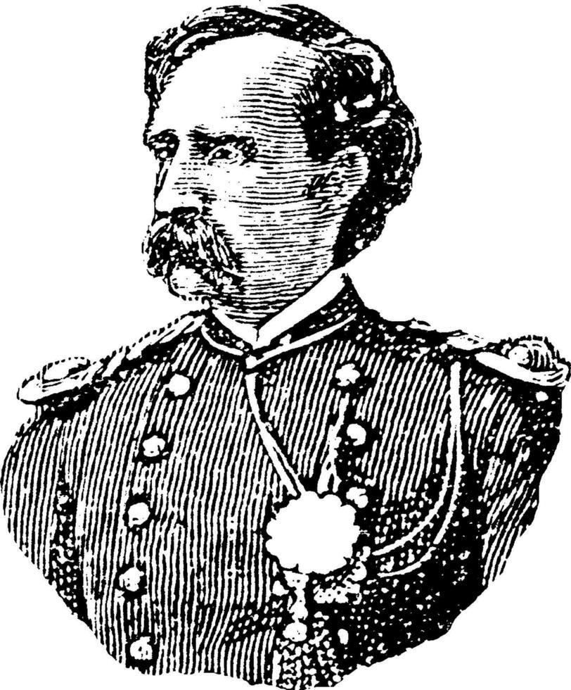 Custer, vintage illustration vector