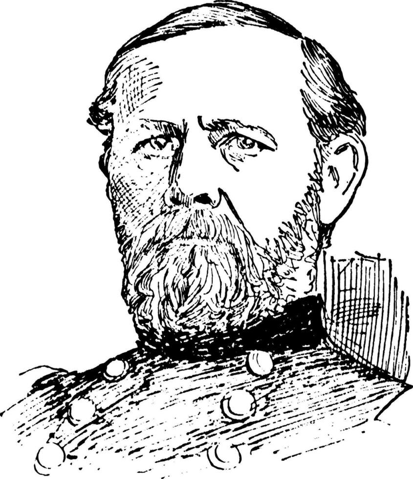General Buell, vintage illustration vector