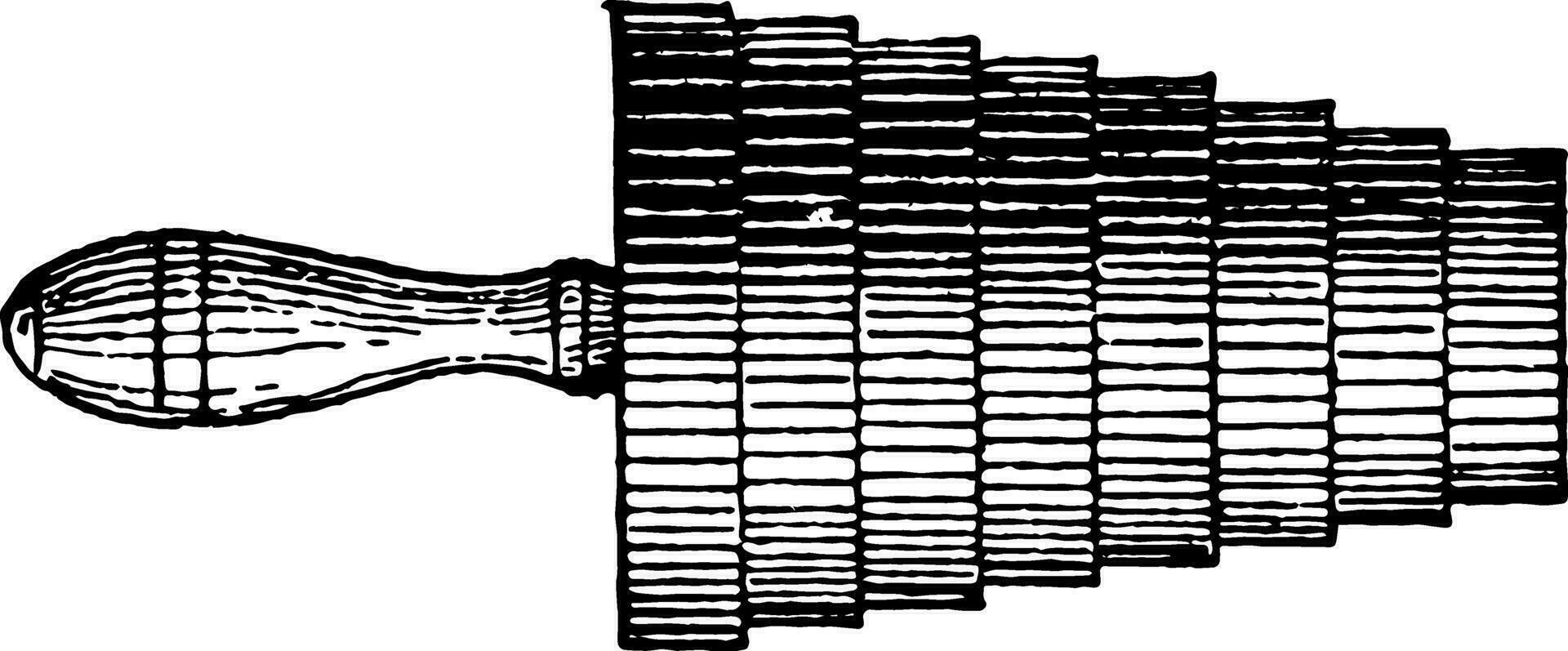 Stepped Gauge, vintage illustration. vector