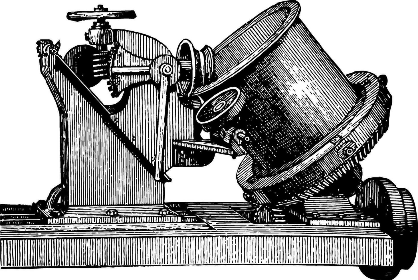 Flanging Machine, vintage illustration. vector