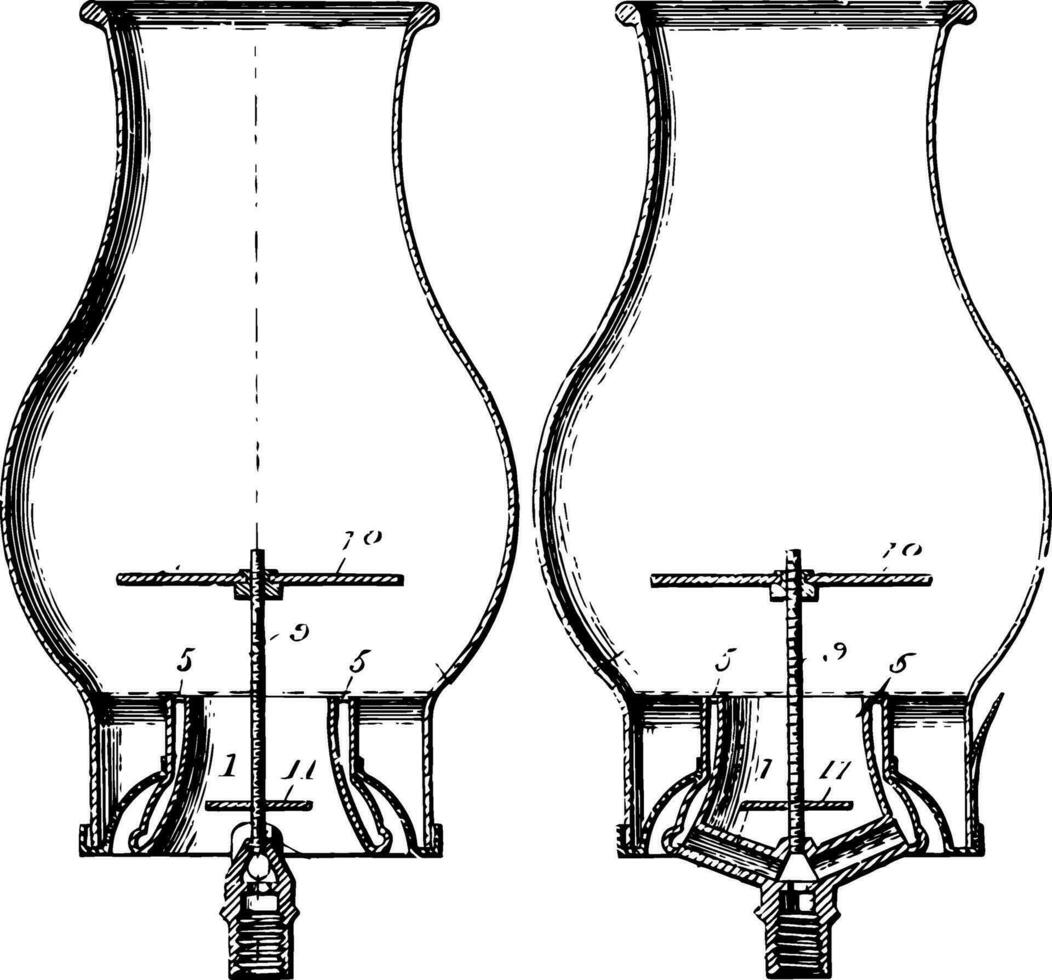 Gas Burner, vintage illustration. vector