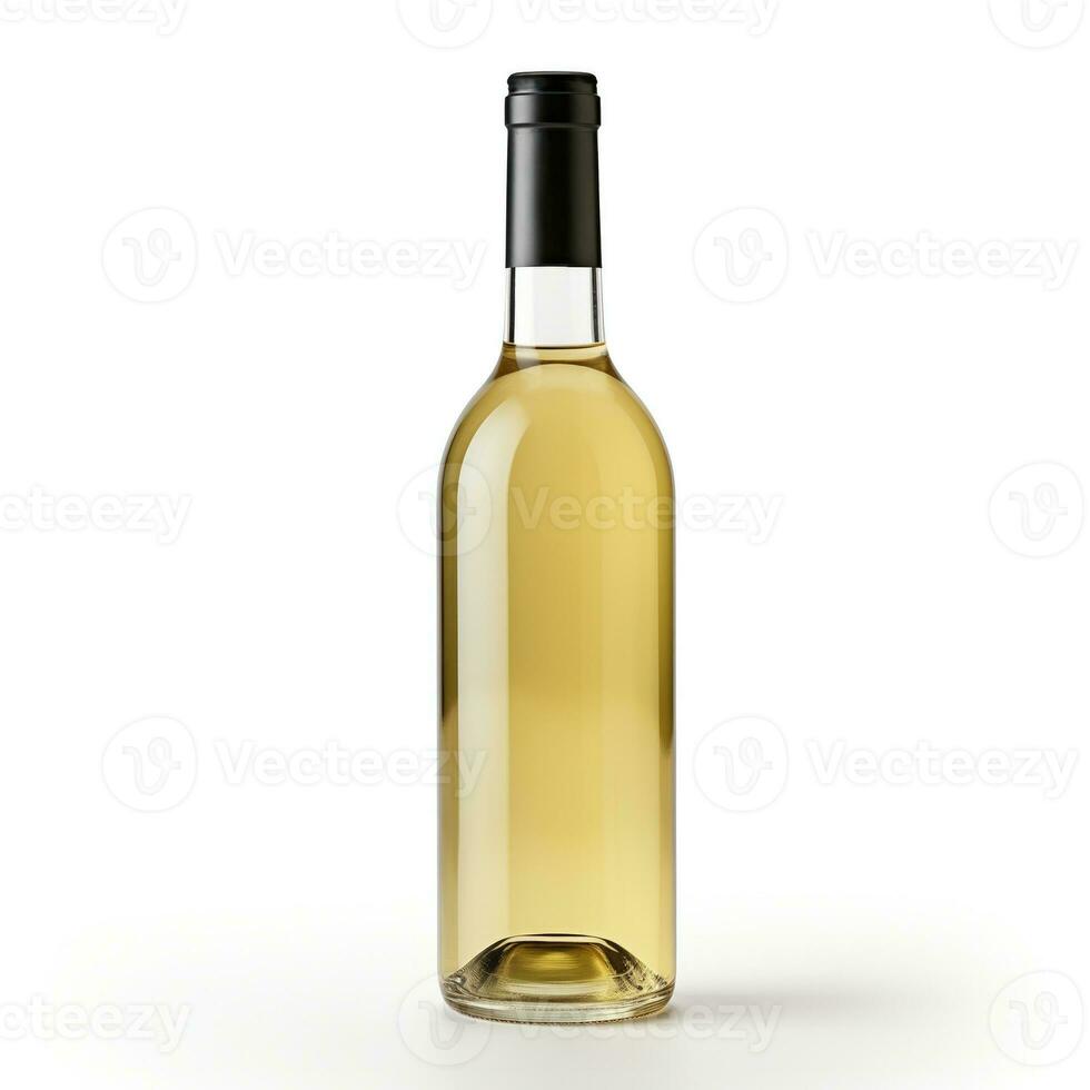 AI generated A bottle of Petit Verdot wine side view isolated on white background photo