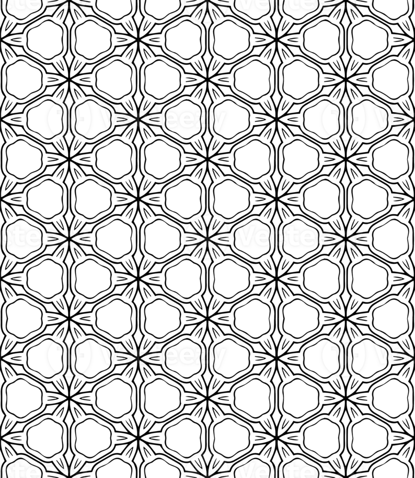 Black seamless abstract pattern. Overlay for background and backdrop. Ornamental design. PNG graphic illustration with transparent background.