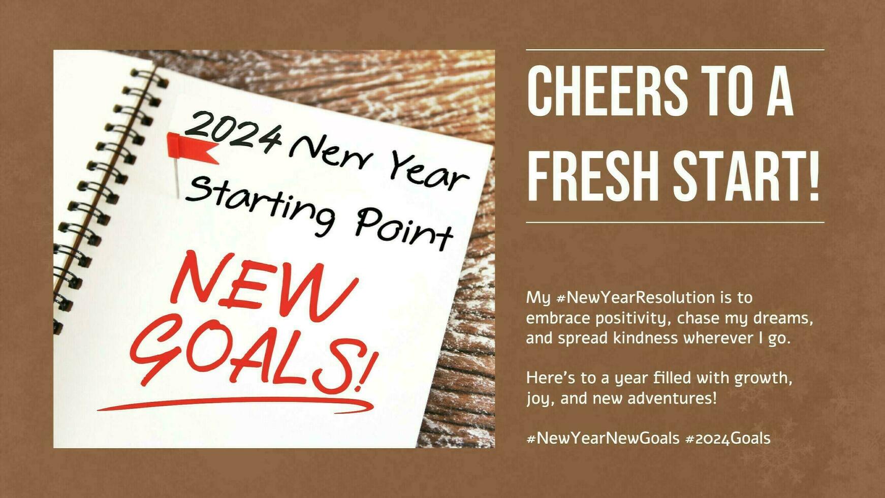 New Year Resolution CHEERS TO A FRESH START template