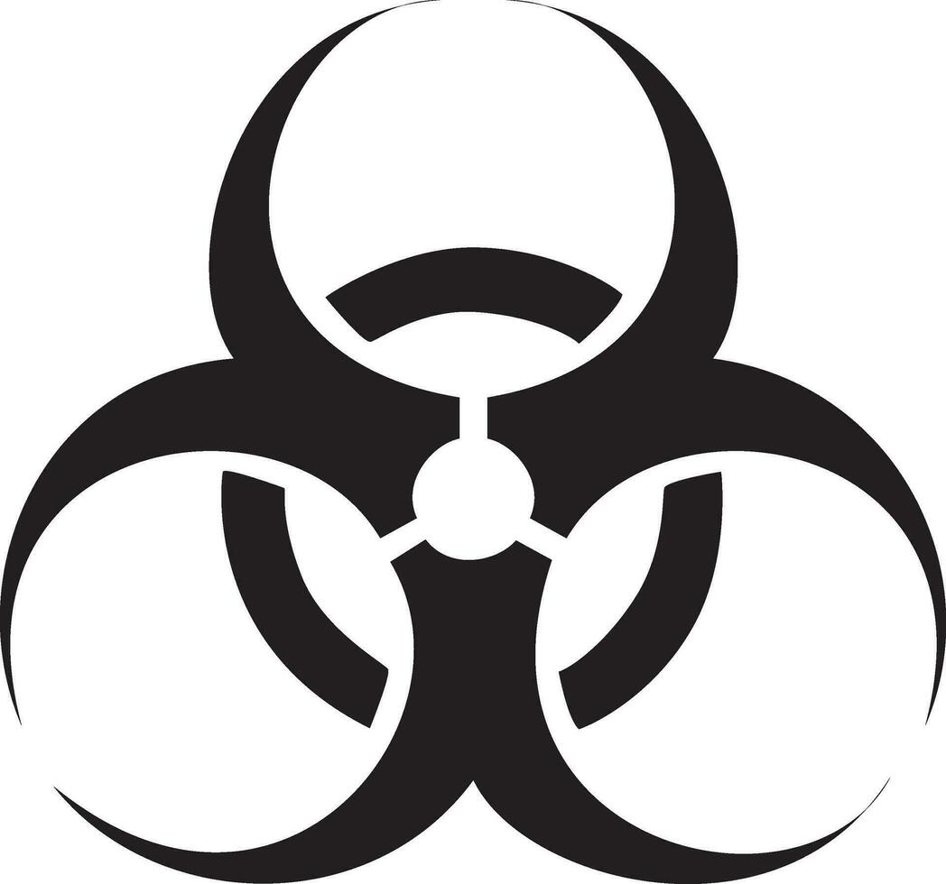 Black biohazard symbol vector