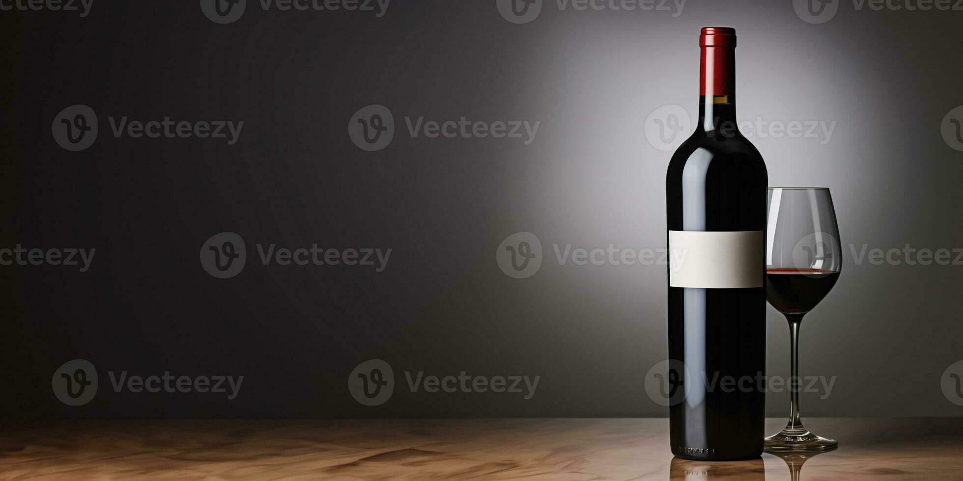 AI generated Sophisticated Red Wine Elegance Display photo