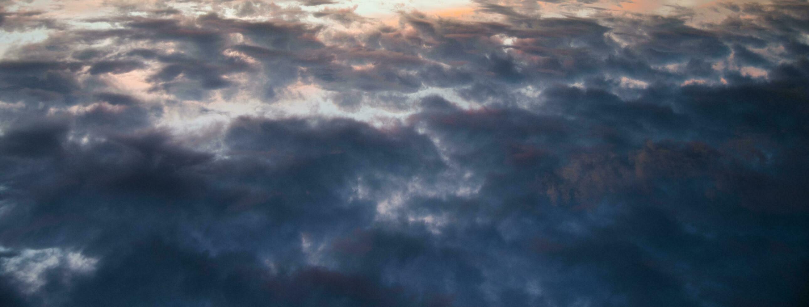 Stormy sky aerial view photo