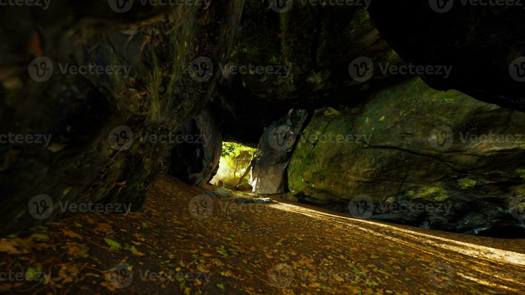 Incredible sunset from the cave photo