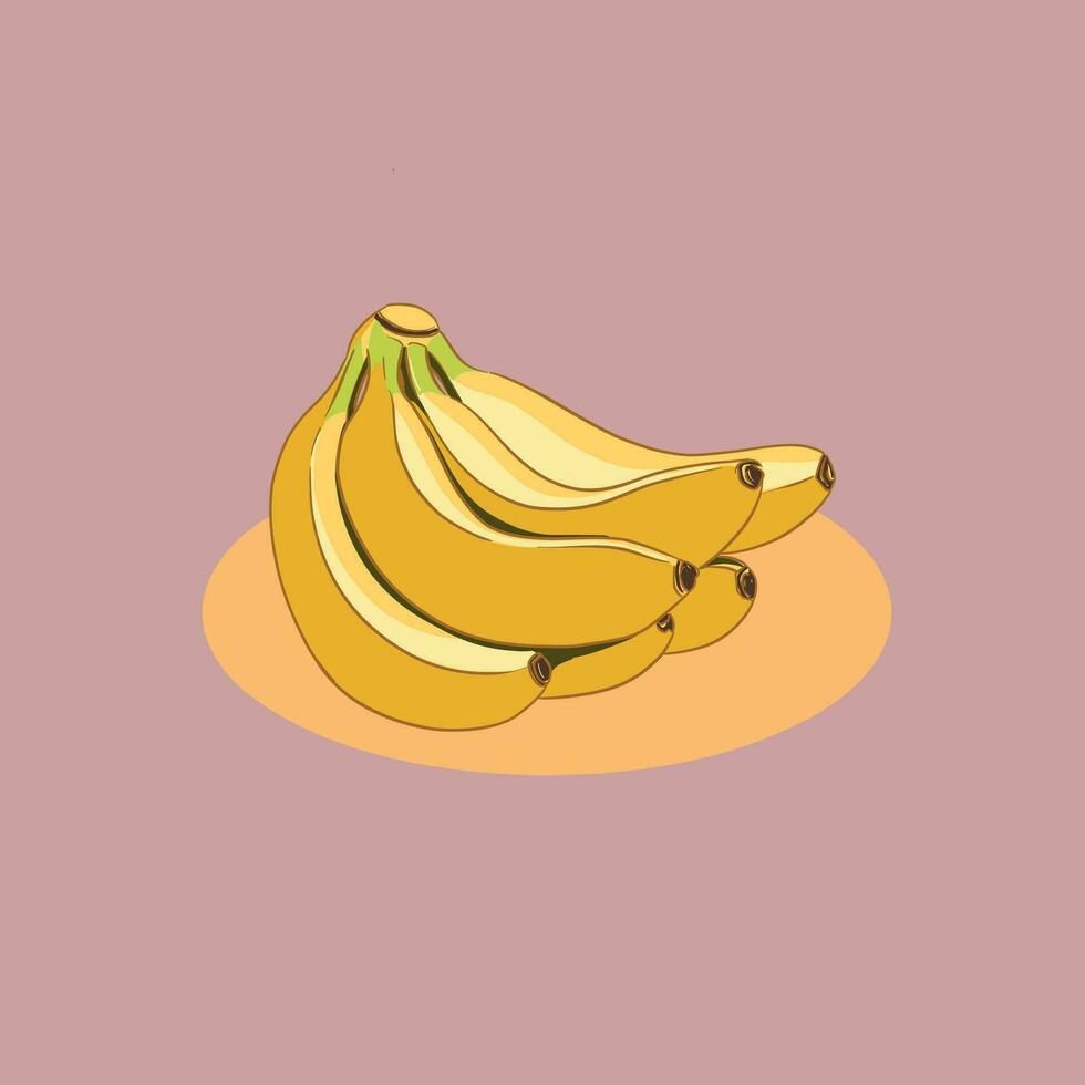 Banana in flat style. Banana icon. Vector illustration isolated on plain background