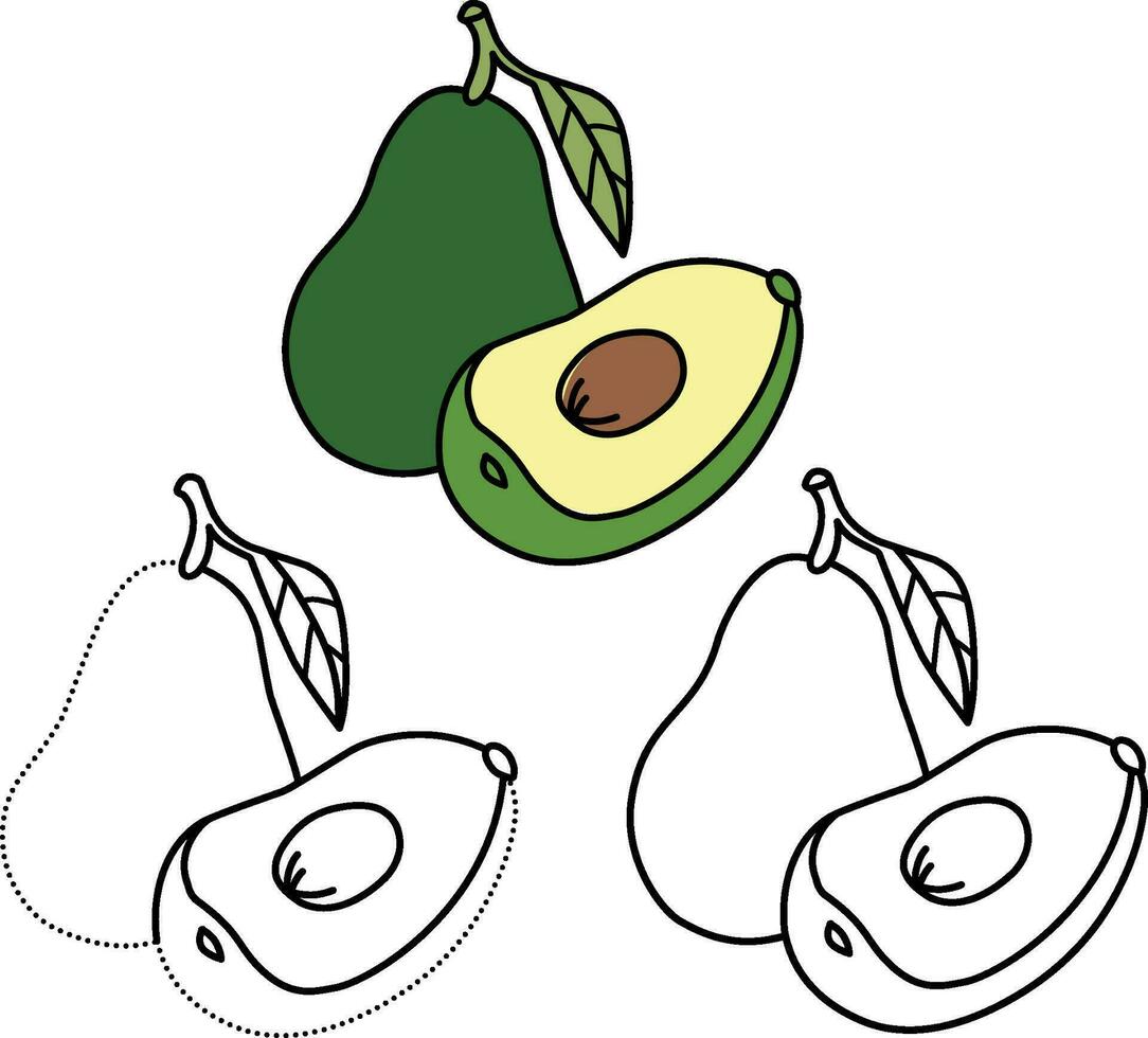 learn to color and connect fruit lines for children vector