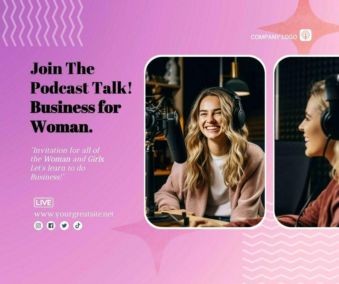 Promo Post for Join The Podcast Talk template