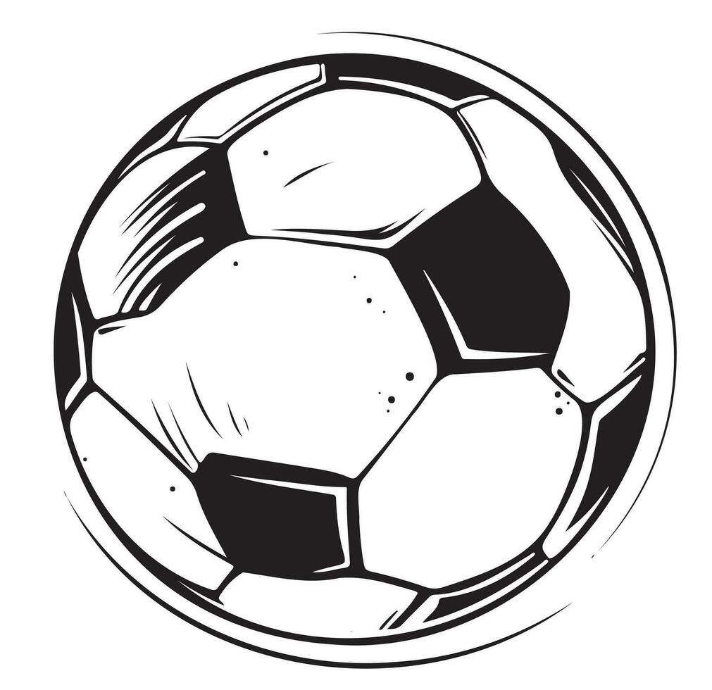 Football soccer ball sketch vector illustration