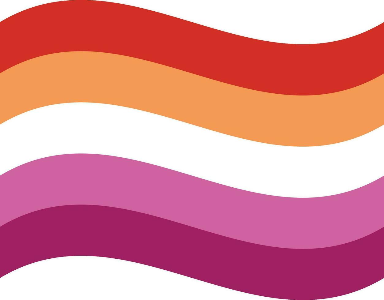 Lesbian Pride Flag. LGBT symbol in shape. vector