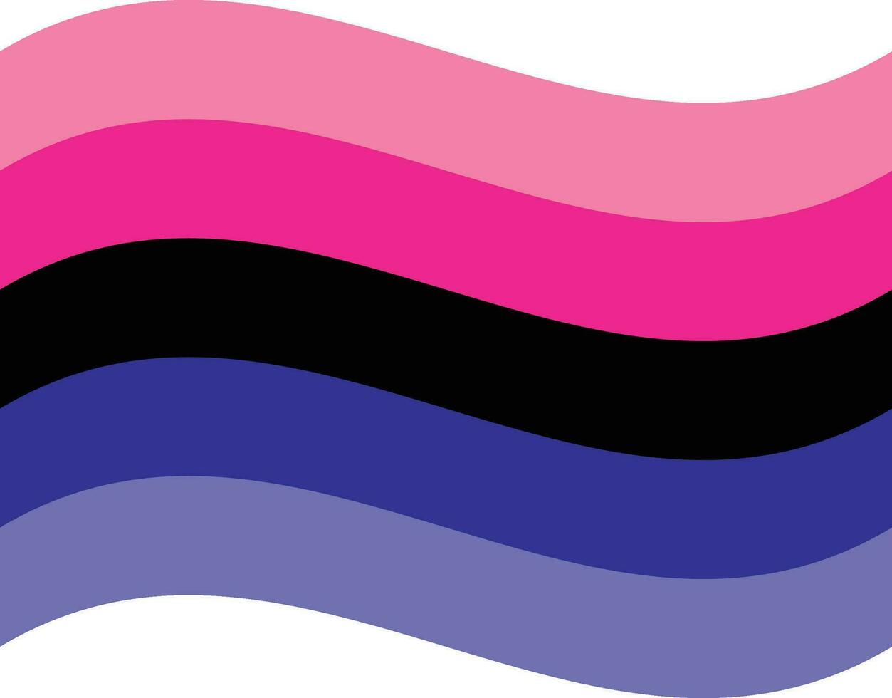 Omnisexual Pride Flag in shape. LGBTQ flag vector