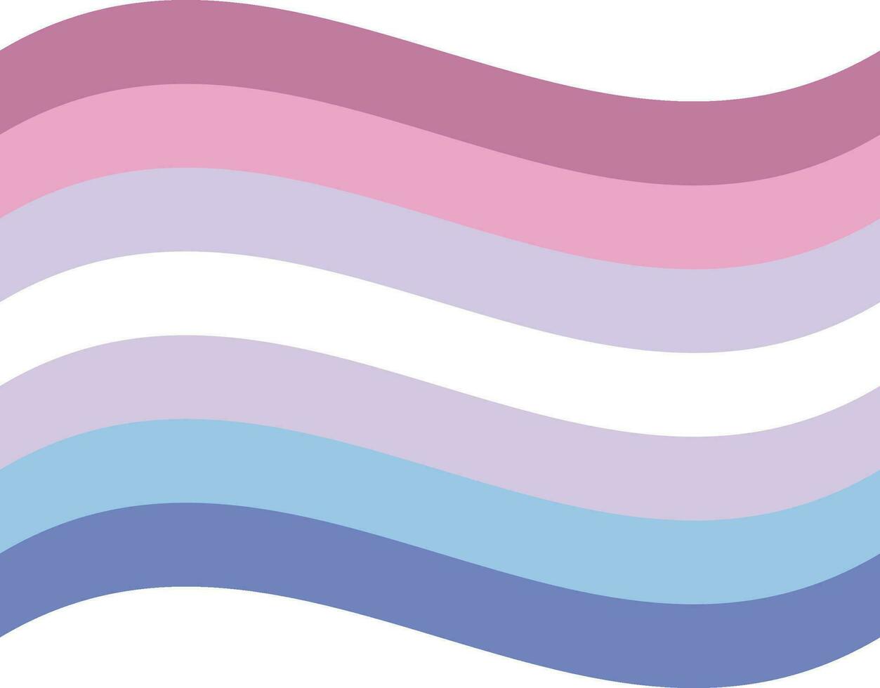 Bigender Pride Flag in shape set. Presence of who identify as both male and female vector