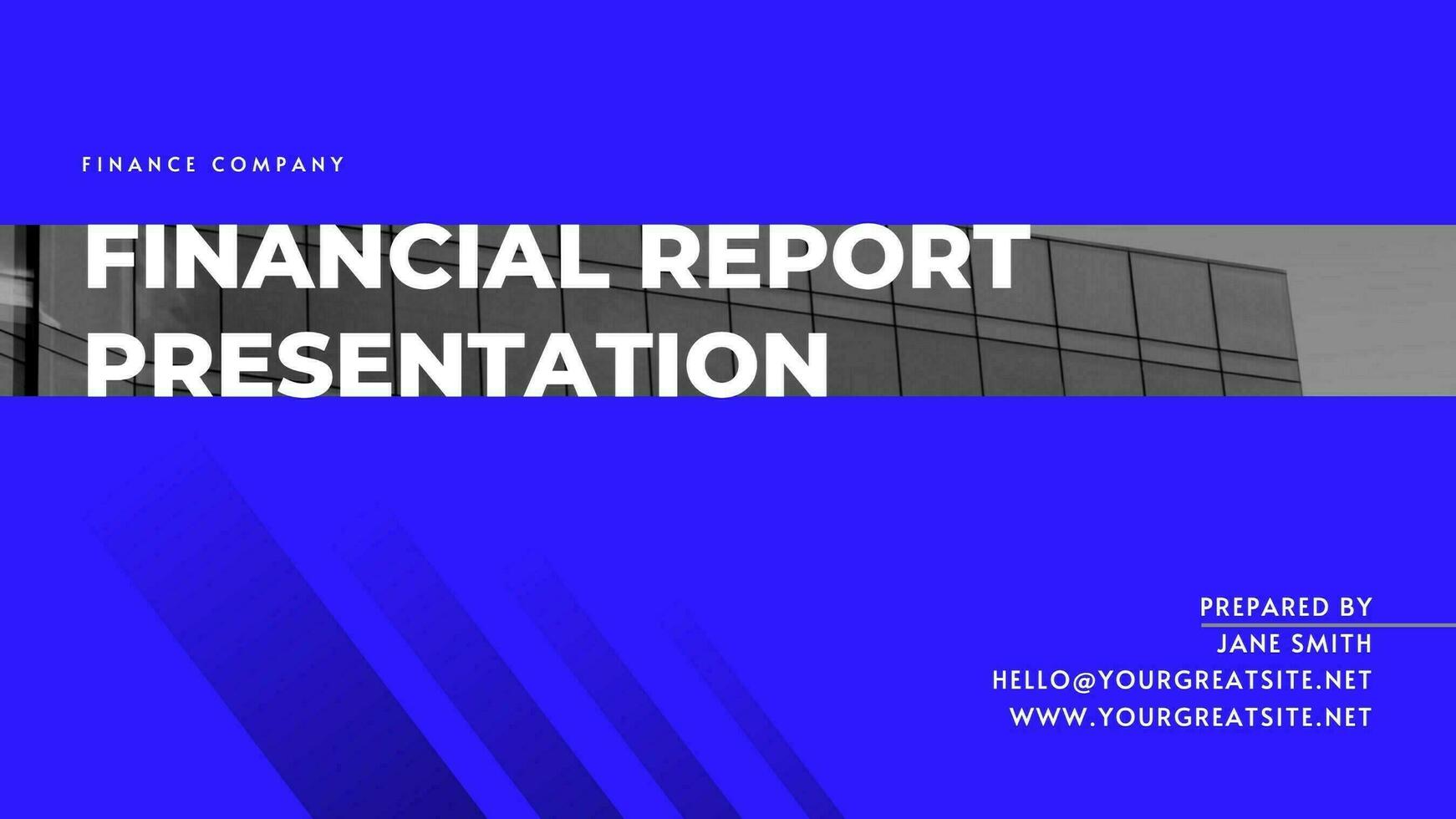 Financial Report Presentation template