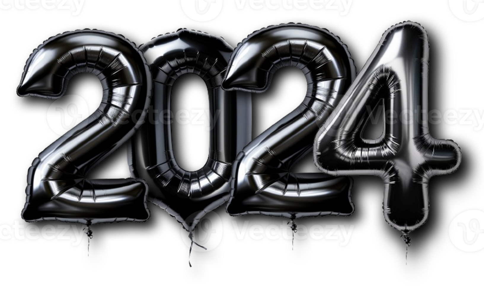 AI generated Happy New Year 2024 text png