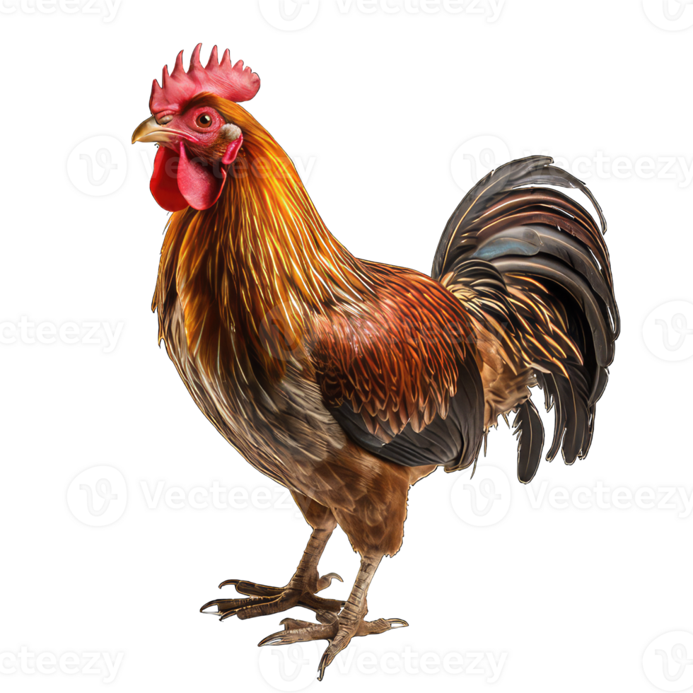 full body of hen standing isolated transparent backgroun png