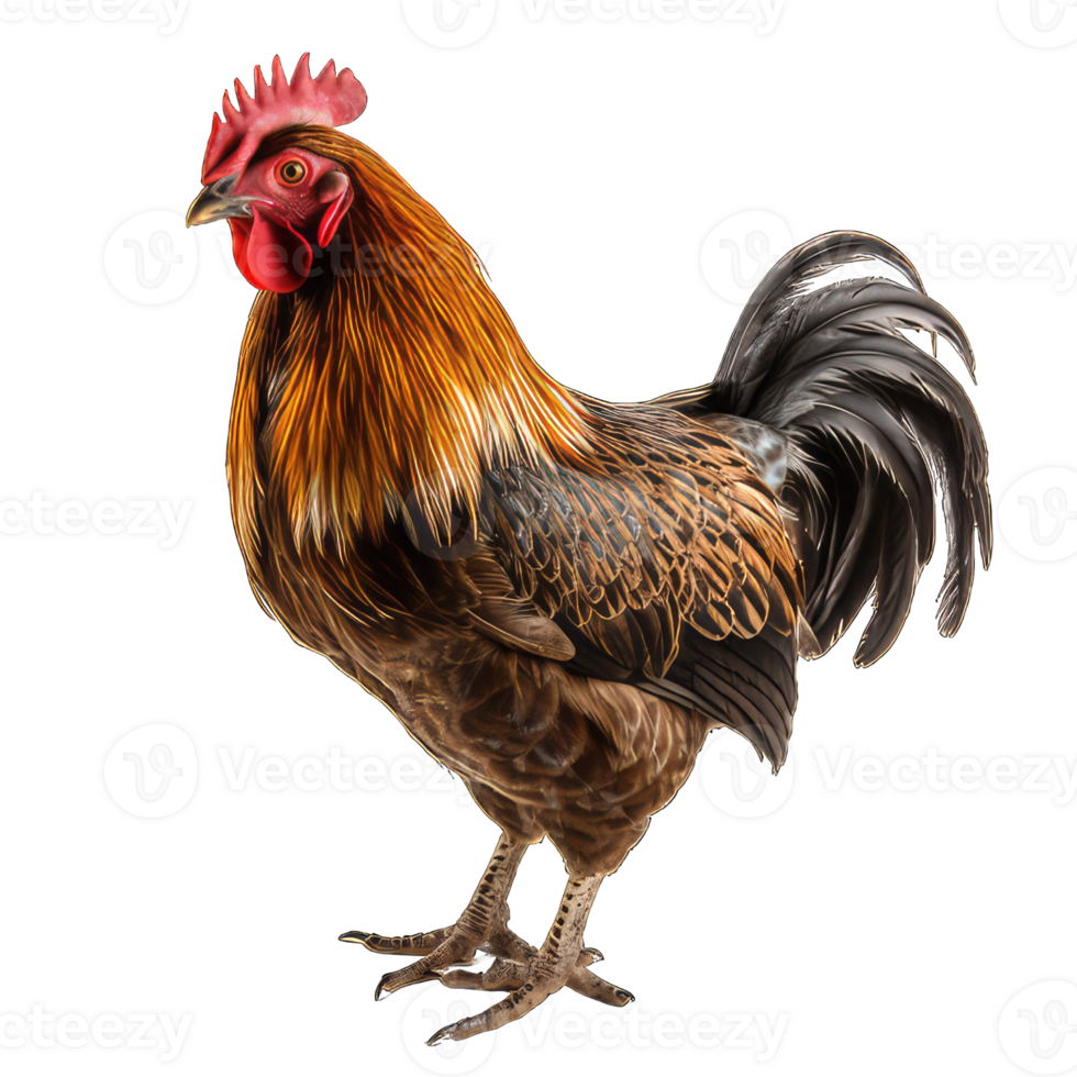 full body of hen standing isolated transparent backgroun png