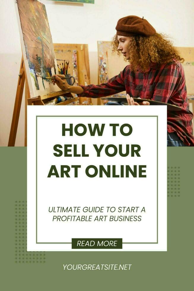 Sell Art Online Tips Pinterest Graphic template