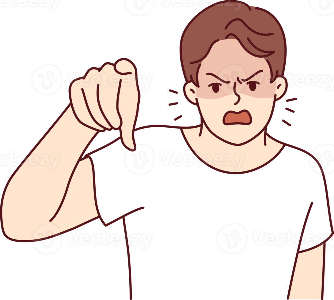 Angry man points finger at screen and screams furiously, blaming you for problems png