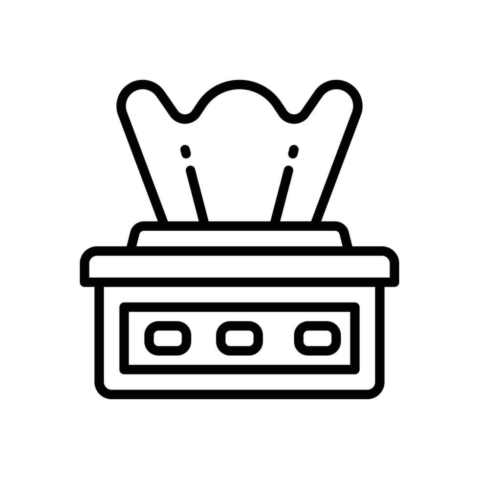 tissue box icon. vector line icon for your website, mobile, presentation, and logo design.