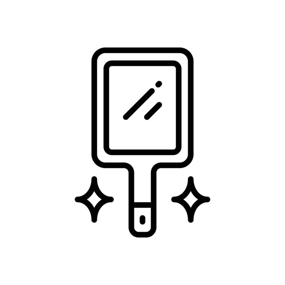 hand mirror icon. vector line icon for your website, mobile, presentation, and logo design.